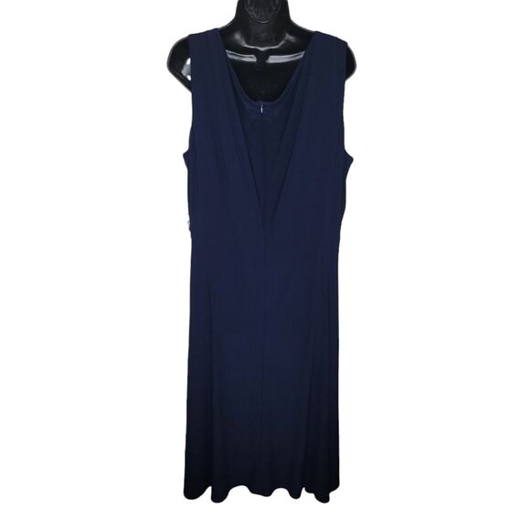 Jessica Howard navy ruched waist midi dress 24W - Picture 2 of 8